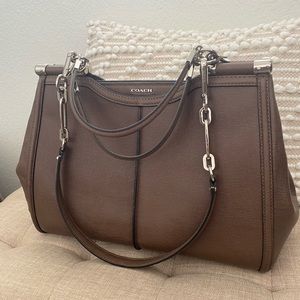 COACH -MADISON TEXTURED LEATHER CAROLINE SATCHEL (COACH F25245)
SILVER/ASH